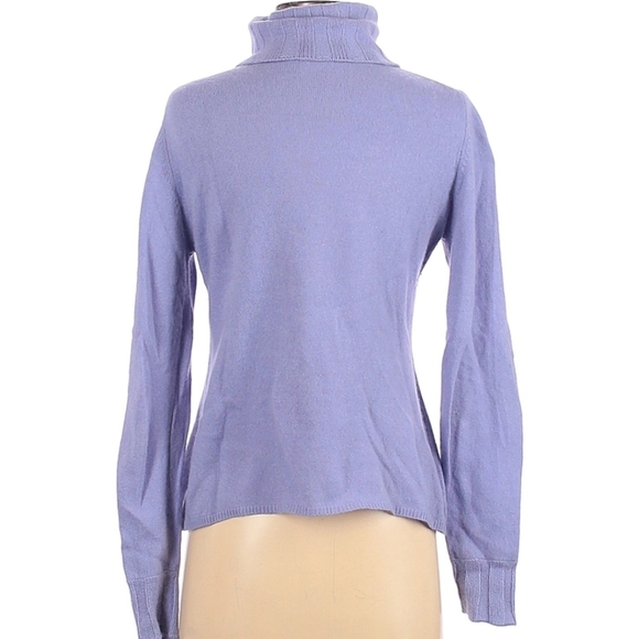 Geneva 100% Cashmere Lilac Purple Turtleneck Sweater - Picture 2 of 2